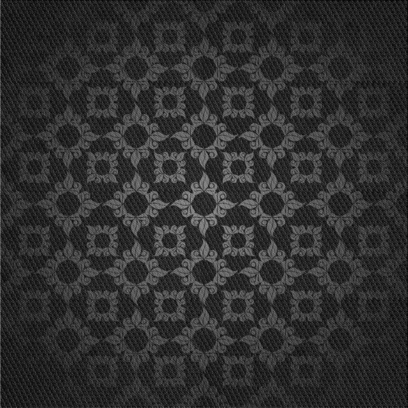 Ahgly Company Indoor Square Patterned Midnight Gray Area Rugs, 5' Square