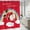 B, variant on Fmbmuo Red Christmas Shower Curtains Waterproof Polyester Decorations, Santa Claus Traditional Shower Curtain 1Pcs