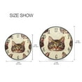 thumbnail image 2 of Acrylic Circular Clock 9.5x9.5 Inch Circular Clock Decorative Clock Creative Clock Dual-Purpose Clock Wall Clock Clock Decorate Your Space Brown Cat Face, 2 of 9