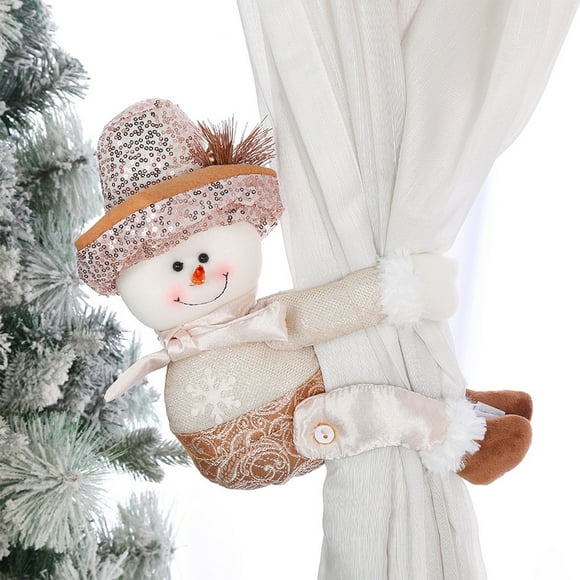 Christmas Hold Doll Curtain Buckle Santa Claus Snowman Doll Ornaments Christmas Tree Decoration Pendant