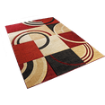 thumbnail image 3 of Chester Abstract Red/Brown Area Rug, 3 of 9