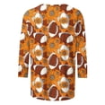 thumbnail image 5 of JTZGDY Baseball T-Shirts for Women Dressy Casual Summer 3/4 Lenght Sleeve Round Neck Graphic Tunic Tees Tops Loose Oversized Soft Cotton Blouse Orange XXL, 5 of 6