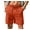 09-Wine Red, variant on Mens Cotton Linen Shorts Stretch Summer Beach Shorts Casual Drawstring 7inch Inseam Shorts