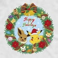thumbnail image 2 of Men's Pokemon Pikachu and Eevee Happy Holidays  Tank Top White X Large, 2 of 4