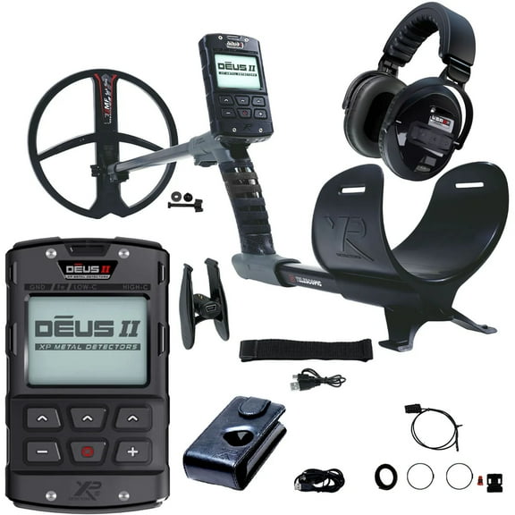 XP DEUS II Fast Multi Frequency RC Metal Detector with 11″ FMF Search Coil and WSA II-XL Headphones