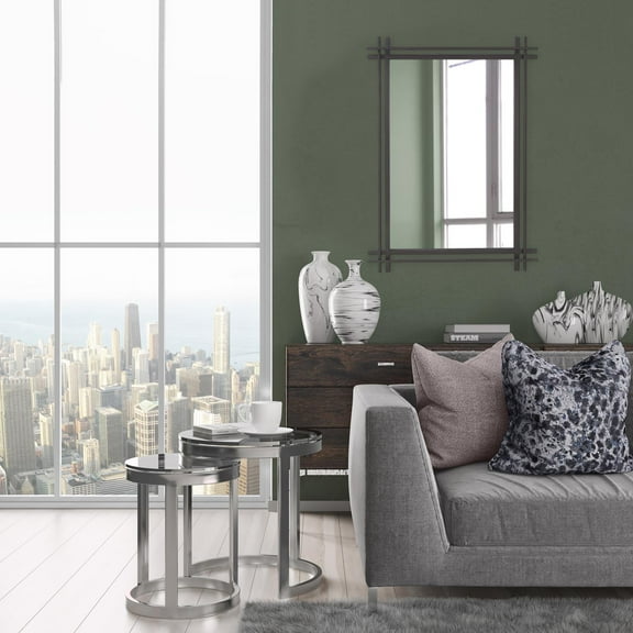 Tyler Dillon Clarke Rectangular Iron Frame Wall Mirror