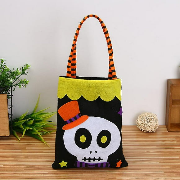 Halloween Decorative Pumpkin Non Woven Candy Bag Kids Tote Bag