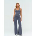 thumbnail image 7 of IBTOM CASTLE Two Piece Workout Sets for Women Racerback Tank Top Matching High Waist Wide Leg Yoga Pants Pilates Outfits Grey-blue, 7 of 7