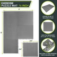 thumbnail image 3 of ProsourceFit Puzzle Exercise Mat, 1/2" Thick EVA Foam Interlocking Tiles, 3 of 8