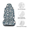thumbnail image 4 of Picia Blue Flower Print Waterproof Sweating Car Seat Cover for Post Gym Workout, Running, Beach and Hiking, Universal Fit Anti-Slip Bucket Seat Protector, 4 of 5