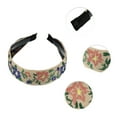 thumbnail image 3 of 1 Pc Diadema Clásica de Bordado Bohemio para Mujeres y Niñas de 1.97" de Ancho Beige, 3 of 6