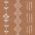 thumbnail image 5 of Terracotta Sheer Linen Boho Patterned Curtains 64 Inches Long for Living Room 2 Panel Sets, 5 of 5