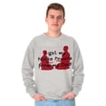 thumbnail image 3 of I Get My Ninja Powers From My Dad Men's Big & Tall Crewneck Sweatshirt Brisco Brands 5X, 3 of 5