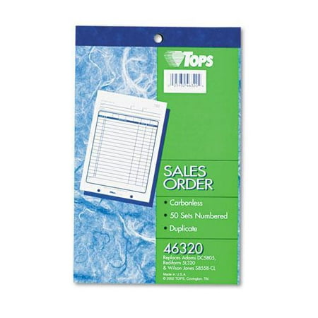 46320 Sales Order Book - 50 Sheet(s) - 2 Part - Carbonless Copy - 5.50" x 8.38" Sheet Size - 1 / Each
