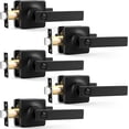thumbnail image 1 of Matte Door Handles Passage Door Handles Interior Door Handles NonLocking Lever Set [for Hallway or Closet Doors] Reversible for Right/Left Sided Doors, 1 of 8