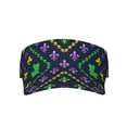 thumbnail image 3 of Balery Mardi Gras Strings of Beads Sport Wear Athletic Visor Sun Sports Visor Hat Visor Adjustable Cap for Women and Men (One Size), 3 of 8
