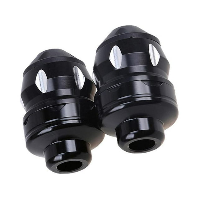 maskred CNC Motorbike Front Fork Cup Frame Guard Protector Crash Slider Black 1Set