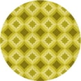 thumbnail image 1 of Ahgly Company Tapis Rond Lavable en Machine Intérieur Transitionnel Jaune Banane, 7 Pieds Rond, 1 of 7
