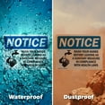 thumbnail image 6 of (2 Pack) Wash Your Hands Before Leaving In Compliance OSHA Notice Sign 24 Inch X 18 Inch Plastic Sign, Weather Resistant, UV Protected for Workplace, Business, and Construction Site,, 6 of 8