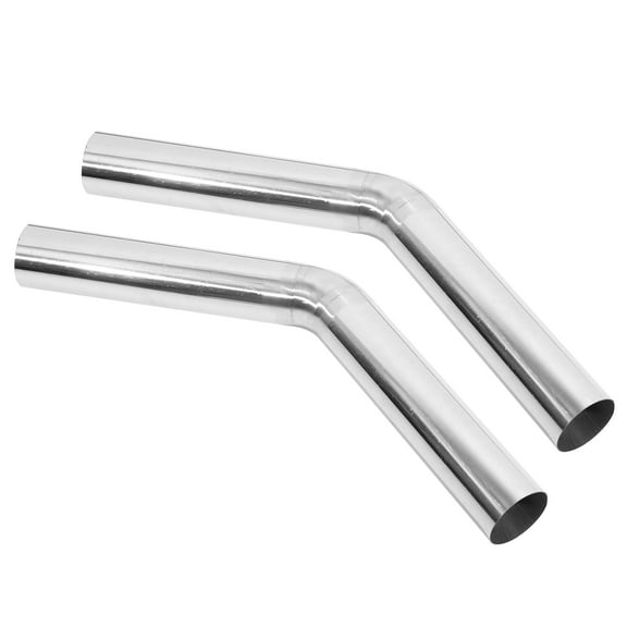 Unique Bargains 2 Pcs 45 Degree Bend 2.5" OD Car DIY Custom Mandrel Exhaust Pipe Tube 11.81 Inch T304 Stainless Steel