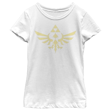Girl s Nintendo Triforce Graphic Tee White X Large