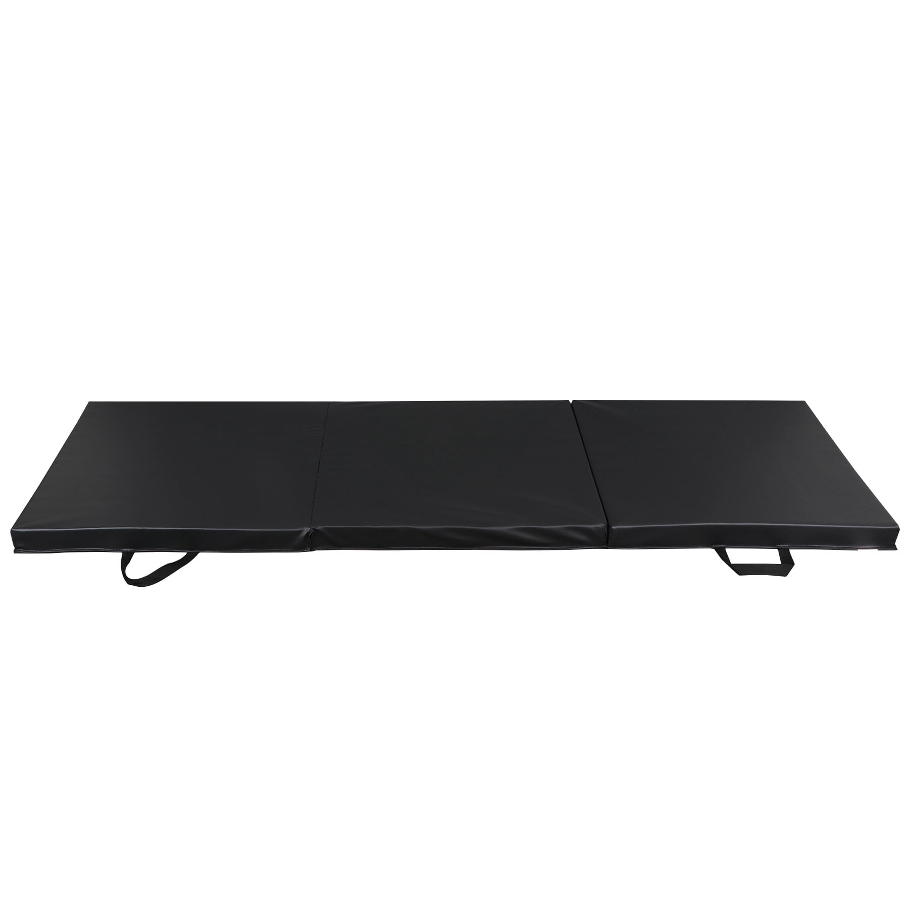 ZenSports 6'x2' Tri-Fold Gymnastics Exercise Mat Floding Floor Yoga Mat 2' Thick Black
