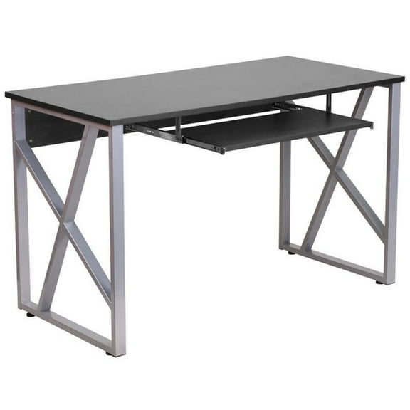 Bowery Hill Computer Desk in Black Laminate Finish