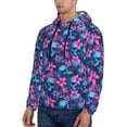 thumbnail image 3 of Goofa Blue Skull Flower for Men's Hooded Sweatshirt - Lightweight Pullover Hoodie with Kangaroo Pocket, Perfect for Everyday Wear-X-Large, 3 of 7