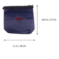thumbnail image 4 of Bolsa de almuerzo de papel de aluminio Bolsa aislada de calor frío Bolsa de asas portátil para el trabajo escolar (Azul marino) HOMEMAXS 5792342-MX, 4 of 7