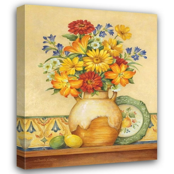 Pamela Gladding 26x31 Gallery Wrapped Canvas Wall Art Titled - Salsa Lilies