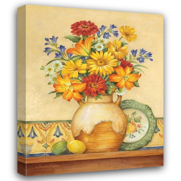 Pamela Gladding 15x18 Gallery Wrapped Canvas Wall Art Titled - Salsa Lilies
