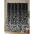 thumbnail image 4 of Ombre Leopard Shower Curtain, Print Black White Gradient Waterproof Shower Curtain Set with 12 Hooks Lightweight Washable Fabric Shower Curtains for Bathroom 72x72 Inches, 4 of 6