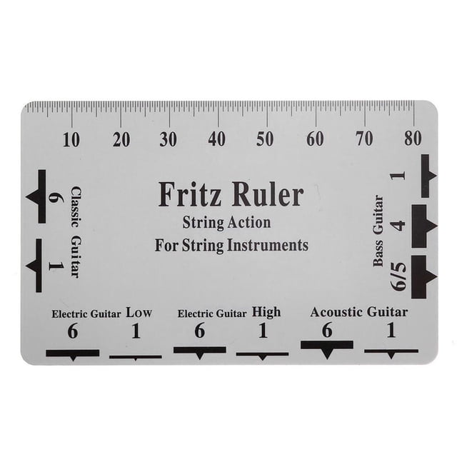 instrumento musical Regla Fritz cuerda de guitarra calibre de acción tarjeta de paso herramienta Luthier Barbie Nuevos Originales