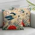 thumbnail image 3 of Acheng Oriental Chinese Phoenix Decorative Throw Pillow Case Cushion Cover Set of 2(Two Sides Print) 18x18in, 3 of 7