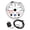 White Dial Silver Bezel, variant on BIMZUC 3 in 1 GPS Speedometer Tachometer Fuel Level Meter 3.375 inches / 85 mm 120MPH 8000RPM 7 Colors Backlit for RV Yacht Truck Black Dial Black Bezel