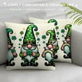 thumbnail image 3 of GOSMITH St. Patrick's Day Gnomes Lumbar Pillow Cover Green Shamrock Farmhouse Decorations Spring Holiday Decor Throw Cushion Case for Home Couch, 3 of 5
