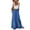 Dark Blue, variant on Women Maxi Skirt Elastic Drawstring High Waist Loose Big Hem A-line Patchwork Pleated Vintage Boho Ethnic Print Vacation Skirt