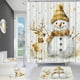 thumbnail image 4 of Accesorios de baño Cortina de ducha navideña Cortina de Papá Noel Fondo Tela colgante Juego de baño Juego de baño de poliéster, 4 of 6