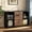 Black and Brown, variant on Fnova 39.4" Mobile File Cabinet with 2 Drawers & Open Storage Cubes, Rolling Filing Cabinet with Lockable Wheels, Lateral File Organizer, Home Office Storage Furniture