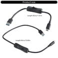 Convenient Switching Control Power Cord USB3.0 to USB C Extension Cable ...