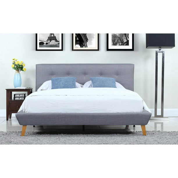 Easy Diy Mid Century Modern Bed Built For A California King Mid Century Modern Bed Mid Century Modern Furniture Diy Modern Bed Frame