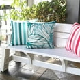 thumbnail image 5 of Homey Cozy 20" Fabric Outdoor Classic Leaves Throw Pillow in Green (Set of 2), 5 of 7