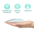 thumbnail image 5 of Jelly Comb 2.4G Slim Wireless Mouse with Nano Receiver (White and Green), 5 of 7