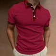 thumbnail image 2 of Ketyyh-chn99 Men's Polo Short Sleeve Shirt Male Summer T Shirt Casual Blouse Short Sleeve Red,4xl, 2 of 4