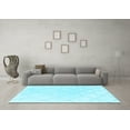 thumbnail image 3 of Ahgly Company Indoor Square Oriental Light Blue Industrial Area Rugs, 3' Square, 3 of 4