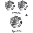 thumbnail image 2 of 3pcs Party Paper Flower Wedding Flower Backdrop Decorations DIY Handcrafted Flower for Wedding Backdrop Nursery Wall Decoration (Flower-1, Silver), 2 of 2