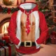thumbnail image 3 of Sudaderas con capucha divertidas de Navidad para hombres y mujeres, sudaderas de estilo Hip Hop para parejas, Tops casuales de gran tamaño con cuello redondo, moda Harajuku, otoño, 3 of 4
