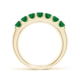 thumbnail image 2 of ANGARA Natural Shared Prong Set Half Eternity Emerald Wedding Band in 14K Yellow Gold for Women (Size-3.1mm) | May Birthstone, Birthday, Anniversary, Jewelry Gift for Women | Natural Emerald Ring, 2 of 10