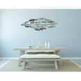 thumbnail image 5 of Creative Co-Op Rubber Wood School of Fish Wall Décor, Distressed Turquoise and White, 5 of 5