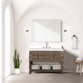 thumbnail image 5 of Grey Oak Single Bath Vanity 48 In. W X 22 D, White Quartz Counter, Faucet, 46 Mirror - Modern Bathroom Accessory In., Surface, Furniture, 5 of 7
